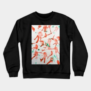 Red green watercolor pattern design Crewneck Sweatshirt